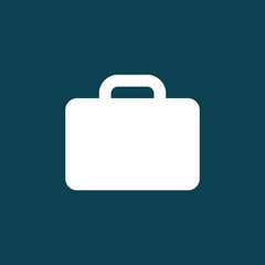 briefcase icon on blue background on blue background
