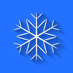 Vector snowflake flat icon