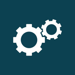 setting icon on blue background