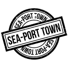 Sea-port town rubber stamp. Grunge design with dust scratches. Effects can be easily removed for a clean, crisp look. Color is easily changed.