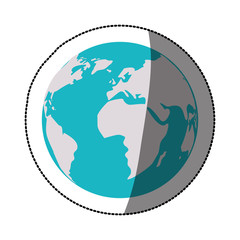 Planet sphere icon. Earth world globe ocean and universe theme. Isolated design. Vector illustration