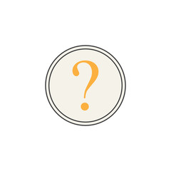 Question mark line icon, help sign, FAQ, social media, filled vector graphics, a colorful linear pattern on a white background, eps 10.