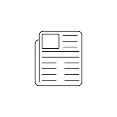 News line icon, newspaper, advert, social media, vector graphics, a linear pattern on a white background, eps 10.