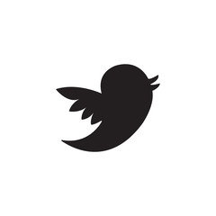 Social media solid icon, bird sign, website & internet, vector graphics, a filled pattern on a white background, eps 10.