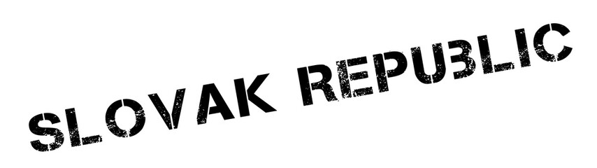 Slovak Republic rubber stamp. Grunge design with dust scratches. Effects can be easily removed for a clean, crisp look. Color is easily changed.