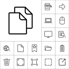 thin line document, blank icon on white background, web icons se
