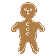Christmas gingerbread on white background
