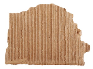 corrugated cardboard torn isolated on white