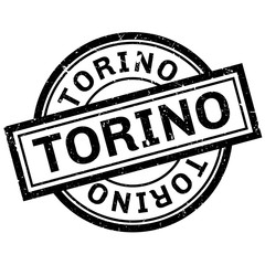 Torino rubber stamp. Grunge design with dust scratches. Effects can be easily removed for a clean, crisp look. Color is easily changed.