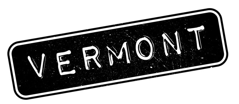Vermont rubber stamp. Grunge design with dust scratches. Effects can be easily removed for a clean, crisp look. Color is easily changed.