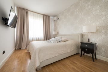 Bedroom interior in luxury apartment