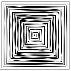 Vector spiral. No gradient. Texture.Concentric lines, circular, rotating background. Volute. Pattern. Illustration. Black and white.