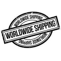 Worldwide shipping rubber stamp. Grunge design with dust scratches. Effects can be easily removed for a clean, crisp look. Color is easily changed.