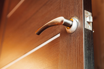 door handle, closeup view