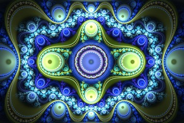 abstract bright multicolored fractal computer generated image