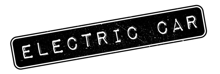 Fototapeta premium Electric Car rubber stamp. Grunge design with dust scratches. Effects can be easily removed for a clean, crisp look. Color is easily changed.