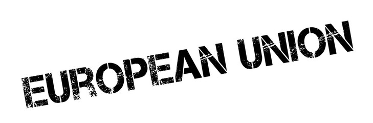 European Union rubber stamp. Grunge design with dust scratches. Effects can be easily removed for a clean, crisp look. Color is easily changed.