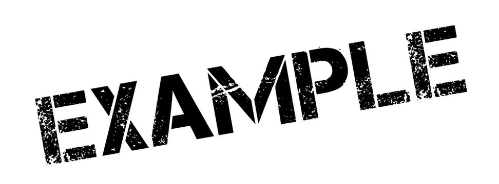 Example rubber stamp. Grunge design with dust scratches. Effects can be easily removed for a clean, crisp look. Color is easily changed.