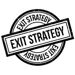 Exit Strategy rubber stamp. Grunge design with dust scratches. Effects can be easily removed for a clean, crisp look. Color is easily changed.