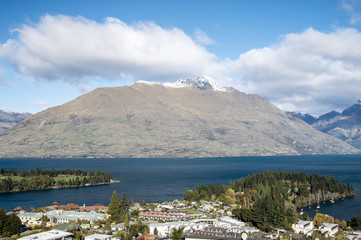 View of Queenstown, Queenstownhilles, South Island, New Zealand