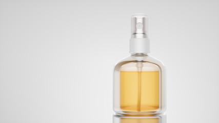 Clean bottle mockup. 3d render and illustration.