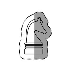 Chess piece icon. Game strategy competition and leisure theme. Isolated design. Vector illustration