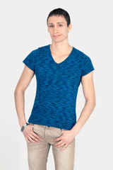 Obraz premium Handsome man doing different expressions in different sets of clothes: love