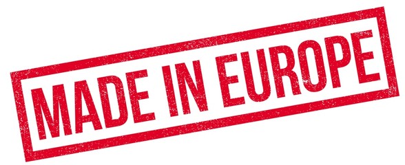 Made In Europe rubber stamp. Grunge design with dust scratches. Effects can be easily removed for a clean, crisp look. Color is easily changed.