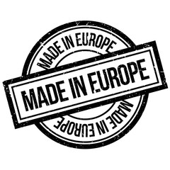Made In Europe rubber stamp. Grunge design with dust scratches. Effects can be easily removed for a clean, crisp look. Color is easily changed.