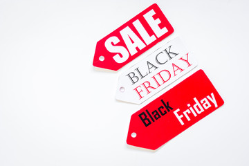 Christmas sales on white background top view