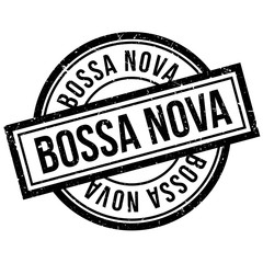 Bossa Nova rubber stamp. Grunge design with dust scratches. Effects can be easily removed for a clean, crisp look. Color is easily changed.