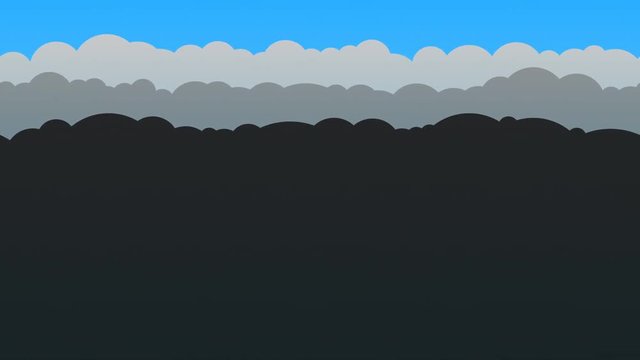 Black and Blue Cloud Background Loop. Animated 60fps dark black and blue cloud background to display behind online social media posts for news reports and broadcasts.