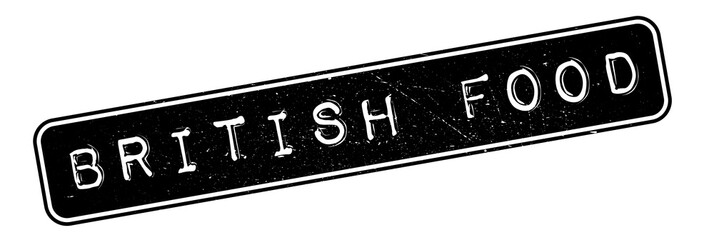 Fototapeta premium British Food rubber stamp. Grunge design with dust scratches. Effects can be easily removed for a clean, crisp look. Color is easily changed.