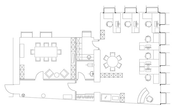 Standard Office Furniture Symbols Set