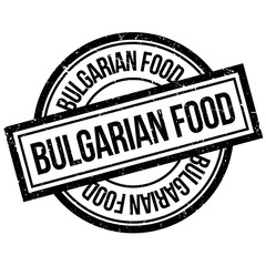 Bulgarian Food rubber stamp. Grunge design with dust scratches. Effects can be easily removed for a clean, crisp look. Color is easily changed.