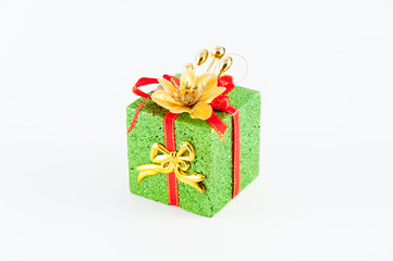 Gift boxes, Christmas Day and New Year's isolated on a white surface.