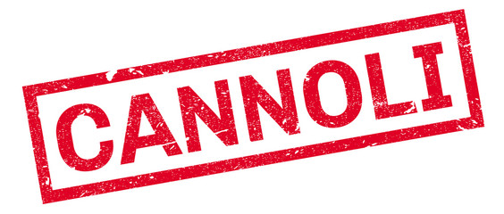 Cannoli rubber stamp. Grunge design with dust scratches. Effects can be easily removed for a clean, crisp look. Color is easily changed.