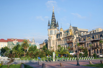 Fototapeta na wymiar Europe Square in Batumi (Georgia),Adjaria
