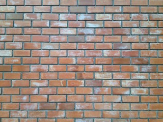 Texture of red brick wall.