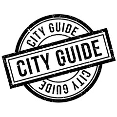 City Guide rubber stamp. Grunge design with dust scratches. Effects can be easily removed for a clean, crisp look. Color is easily changed.
