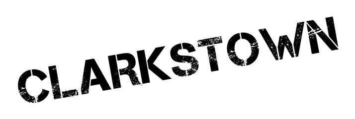 Clarkstown rubber stamp. Grunge design with dust scratches. Effects can be easily removed for a clean, crisp look. Color is easily changed.