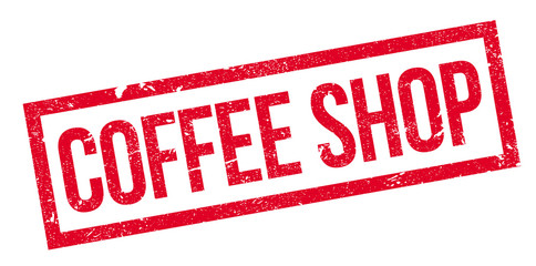 Coffee Shop rubber stamp. Grunge design with dust scratches. Effects can be easily removed for a clean, crisp look. Color is easily changed.
