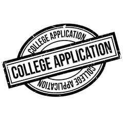 College Application rubber stamp. Grunge design with dust scratches. Effects can be easily removed for a clean, crisp look. Color is easily changed.