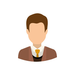 Man icon. Male avatar person people and human theme. Isolated design. Vector illustration