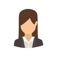 Woman icon. Girl female avatar person people and human theme. Isolated design. Vector illustration