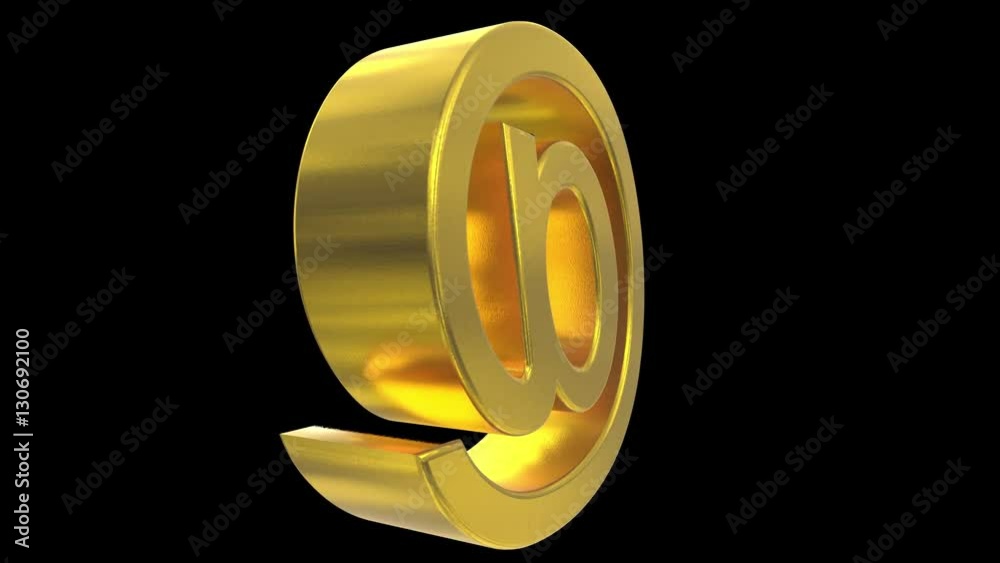 Wall mural at sign symbol rotate email internet web social network e-mail digital loop 4k