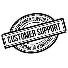 Customer Support rubber stamp. Grunge design with dust scratches. Effects can be easily removed for a clean, crisp look. Color is easily changed.