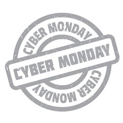 Cyber Monday rubber stamp. Grunge design with dust scratches. Effects can be easily removed for a clean, crisp look. Color is easily changed.