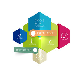 Geometric business infographics templates