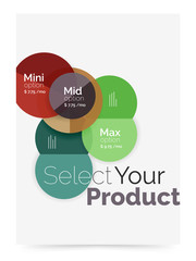 Business flyer circle abstract background